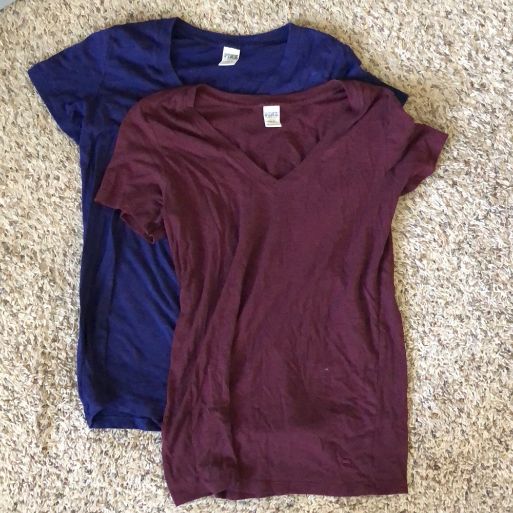 Pink VS v neck tees